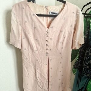 90's vintage Lois Snyder Dress in Baby Pink